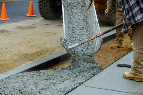 Concrete work- leveling cement