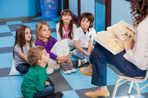 Daycare - teacher reading to students